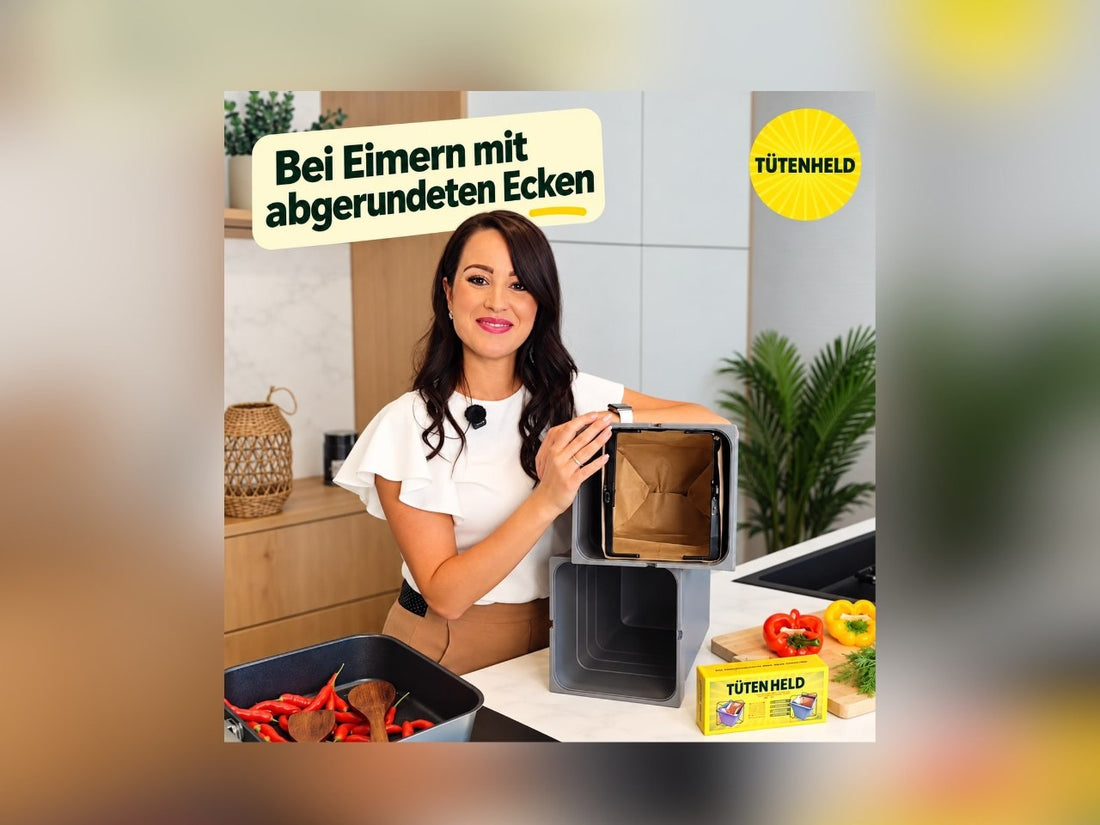 TÜTENHELD® bei Mülleimern mit abgerundeten Ecken